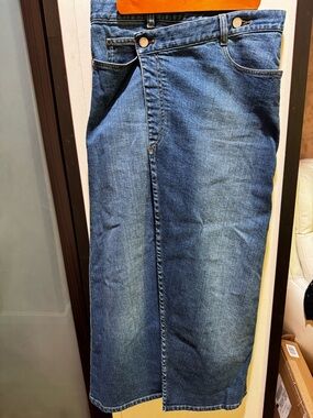 Stella McCartney Blue Midi length denim skirt